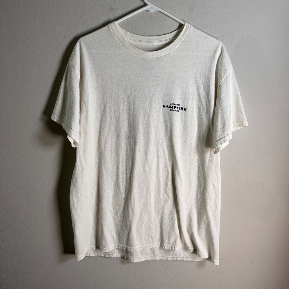 Kampfire Mfg Co Mens Large Cream My Drinking Friends Camping Problem Graphic Tee